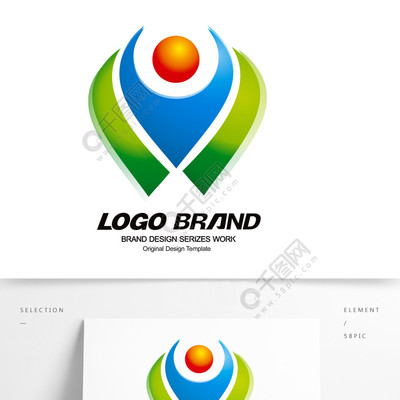 藍綠交織的環保理念 V字母LOGO設計背后的創意與意義